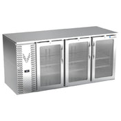 Victory VBB72HC-FG-S - Back Bar Refrigerator, Food Rated, Three-section