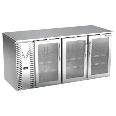 Victory VBB72HC-FG-S - Back Bar Refrigerator, Food Rated, Three-section