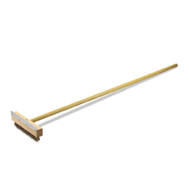 Alegacy Foodservice Products 100B Oven Brush And Scraper 10" X 1-1/2" Solid Maple Block 36" Wooden Handle