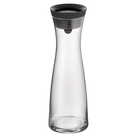 Bauscher Hepp 06.1770.6040 - Water Decanter, 33 Oz., 18/10 Stainless Steel CloseUp Lid With Black Ring