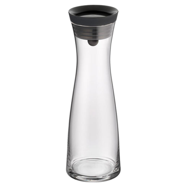 Bauscher Hepp 06.1770.6040 - Water Decanter, 33 Oz., 18/10 Stainless Steel CloseUp Lid With Black Ring