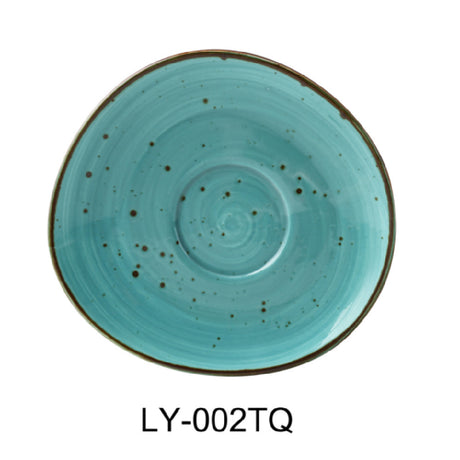 Yanco LY-002TQ Lyon Saucer 6-1/2"L X 3/4"H Freeform