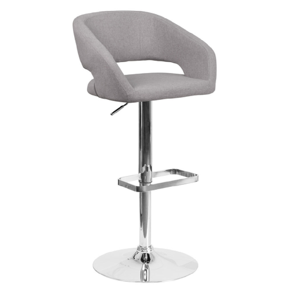 Flash Furniture CH-122070-GYFAB-GG Swivel Bar Stool Adjustable Height Contemporary Style