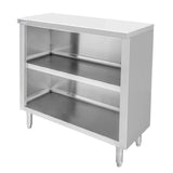 GSW USA CDN-1572 Dish Cabinet 15"W X 72"L X 35"H 18 Gauge Polished Stainless Steel Top