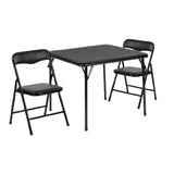 Flash Furniture JB-10-CARD-BK-GG Mindy Kid's Folding Table And Chair Set Includes (1) 24"W X 24"D X 20-1/4"H Square Folding Table