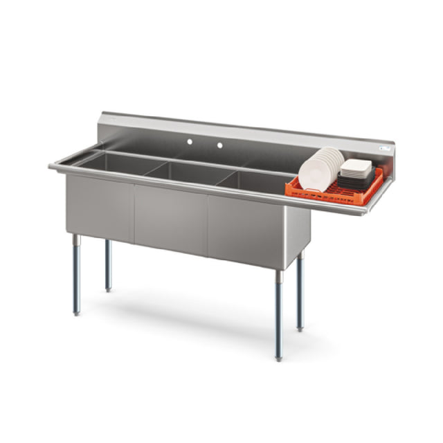 Koolmore KM-SC181814-18R3 Sink 3-compartments 75"W X 24"D X 43-1/5"H Overall Size