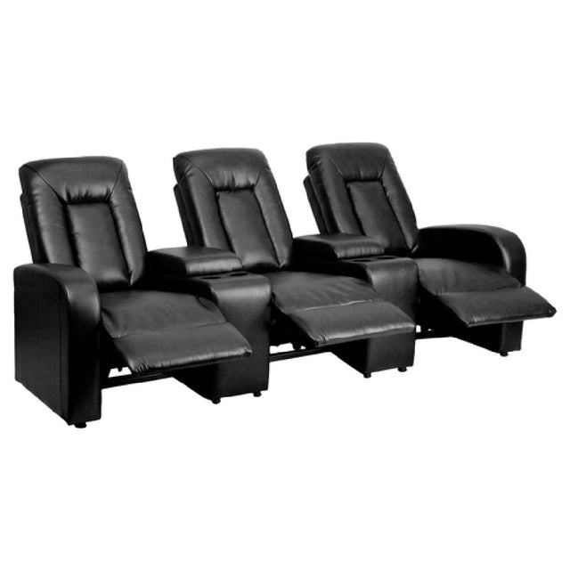 Flash Furniture BT-70259-3-BK-GG Eclipse Series Theater Seating Unit 95"W X 38" 68"D X 43-1/2"H