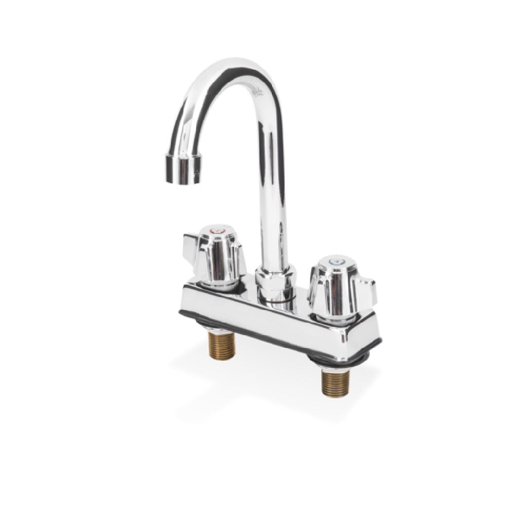 Steel Works Stainless SWFD-4-4GLL Faucet Deck Mount Gooseneck