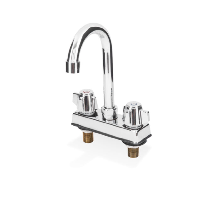 Steel Works Stainless SWFD-4-4GLL Faucet Deck Mount Gooseneck