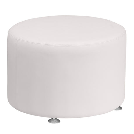 Flash Furniture ZB-803-RD-24-WH-GG Hercules Alon Series Ottoman 24" Dia. X 16-1/2"H