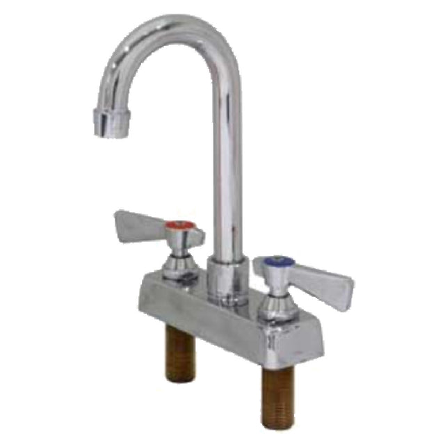 GSW USA AA-420G Faucet 4" Deck Mounted Backsplash With 3-1/2" Gooseneck Spout