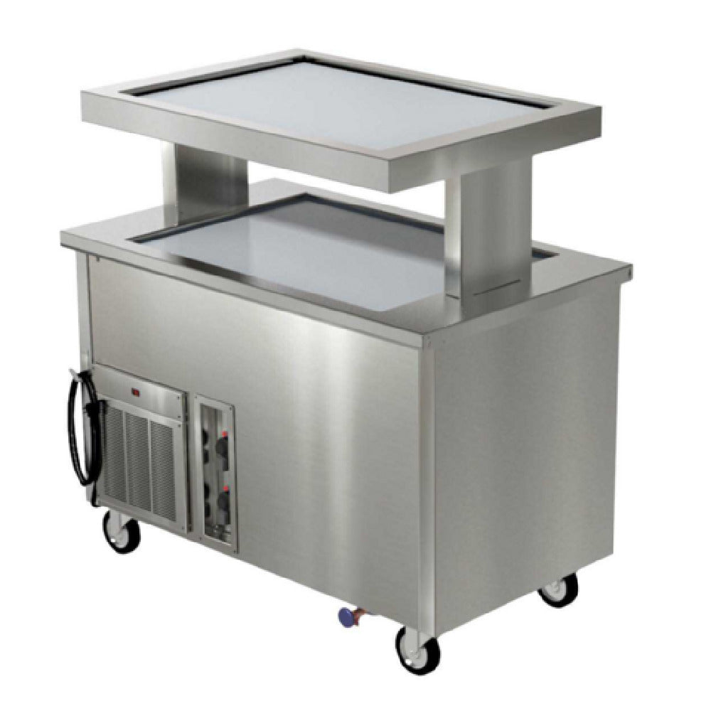 Delfield SFTS2-50-NUP FlexiTop™ Frost/Hot Top Serving Counter Dual Tiered Mobile