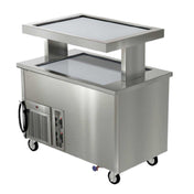Delfield SFTS2-60-NUP FlexiTop™ Frost/Hot Top Serving Counter Dual Tiered Mobile