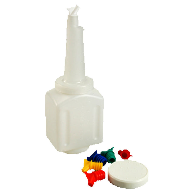 Franklin Machine Products 280-1554 Bottle (48 Oz. Square With Lid Neck Spout)