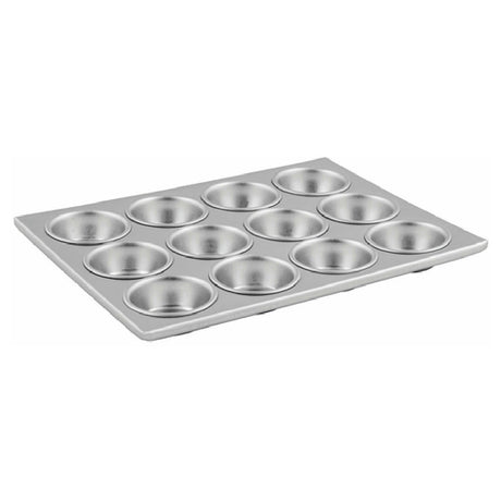 Winco AMF-12 Muffin Pan (12) 3 Oz. 2-3/4" Dia. X 1-1/8"H Cups 14"L X 11"W Pan