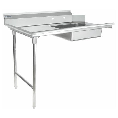 Empura Stainless E-SDT-48L Stainless Steel Soiled Dish Table Left Side 48"W X 30"D X 43.75"H