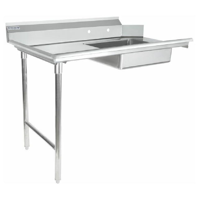 Empura Stainless E-SDT-48L Stainless Steel Soiled Dish Table Left Side 48"W X 30"D X 43.75"H