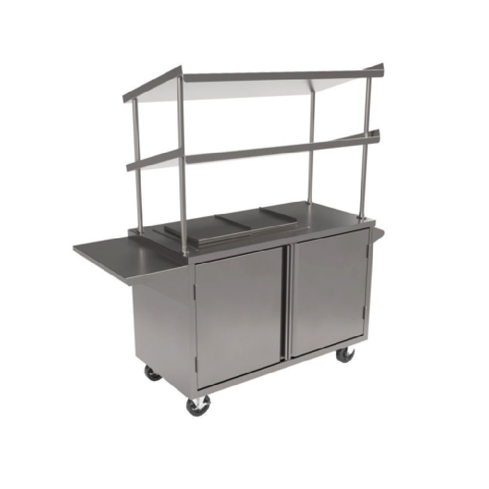 BK Resources MSC-2448 Serving Cart With Cabinet Base 24" X 48" 24" X 58" Cabinet Base With Locking Doors