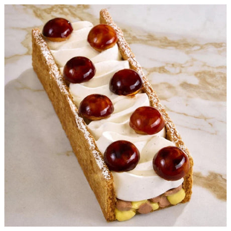 JB Prince MA508 - Pastry Mold, Rectangular, Includes: Rectangular U-shaped Form (3-1/16"W X 10"D X 2-3/4"H) Made Of Aluminum