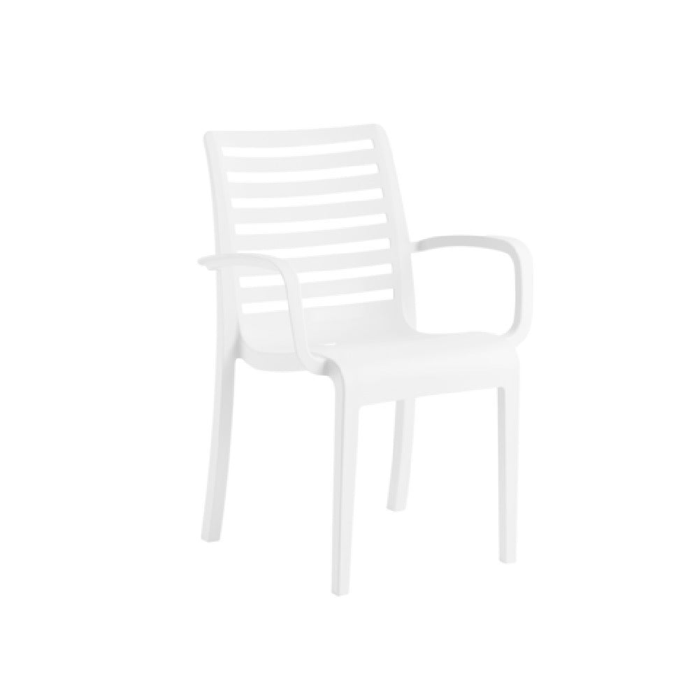 Grosfillex UT945004 - Astoria Stacking Armchair, 23.6"W X 23.4"D X 34.7"H, Technopolymer With Air Molding Technology