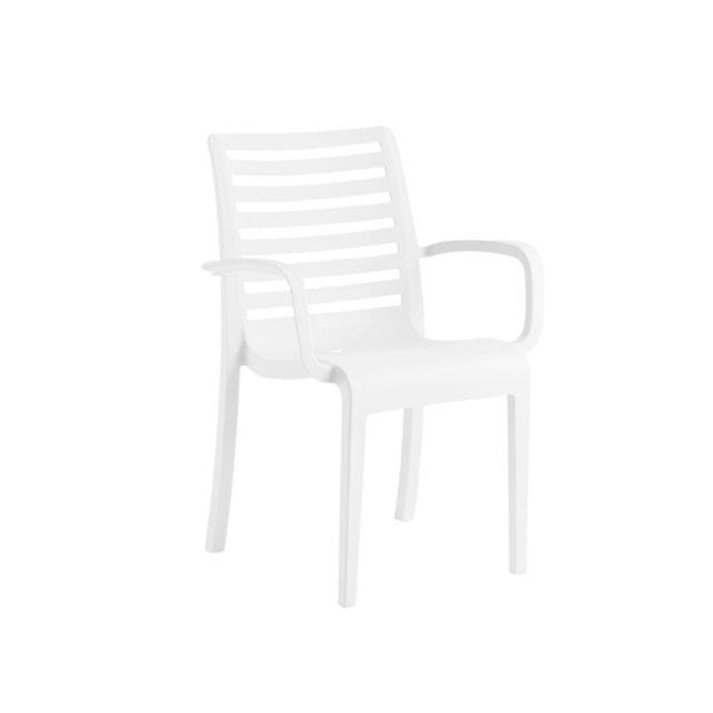 Grosfillex UT945004 - Astoria Stacking Armchair, 23.6"W X 23.4"D X 34.7"H, Technopolymer With Air Molding Technology