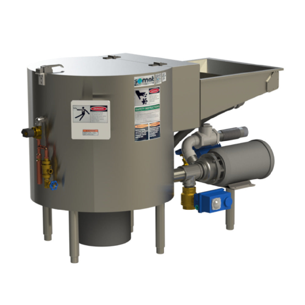 Somat SP75 - Somat Remote Pulper, Processes Up To 900 Lbs Waste Per Hour, With Motorized Drain Valve