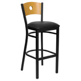 Flash Furniture XU-DG-6F6B-CIR-BAR-BLKV-GG Hercules Series Restaurant Bar Stool