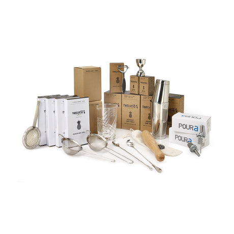 Krowne KR-BK1 Premium Craft Cocktail Bartender Kit Includes: (4) Mixing Tins