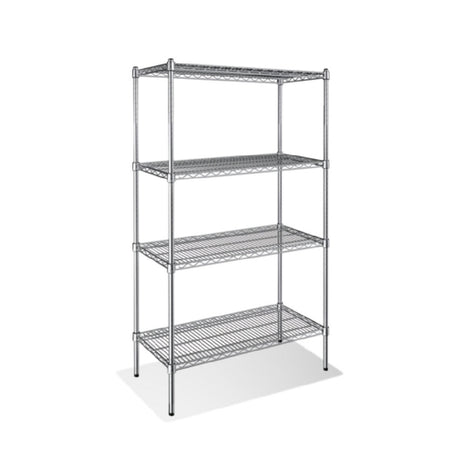 Steel Works Stainless SW1442C-4 Heavy Duty Wire Shelving Unit 4-tier 14"x 42"