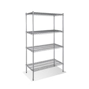 Steel Works Stainless SW1824C-4 Heavy Duty Wire Shelving Unit 4-tier 18"x 24"
