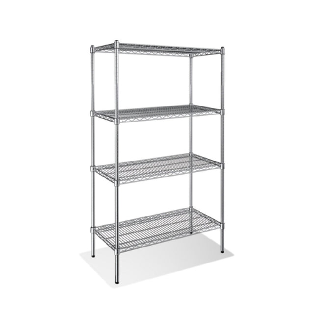 Steel Works Stainless SW1824C-4 Heavy Duty Wire Shelving Unit 4-tier 18"x 24"