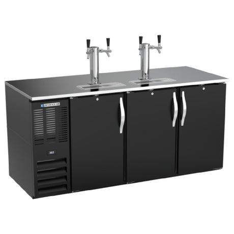 Beverage Air DD72HC-B - Draft Beer Cooler, 72"W X 30-3/8"D X 49-5/16"H, 23.643 Cu. Ft.