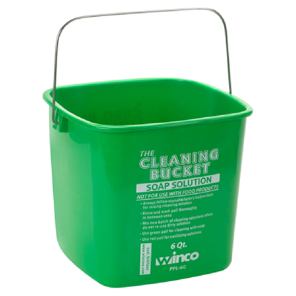 Winco PPL-6G Cleaning Bucket 6 Qt. For Soap Solution