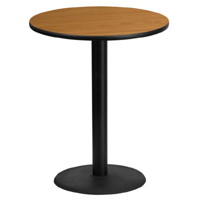 Flash Furniture XU-RD-36-NATTB-TR24B-GG Table 36" Dia. X 43-1/8"H Bar Height