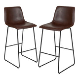 Flash Furniture 2-ET-ER18345-30-DB-GG Bar Stool 300 Lb. Weight Capacity 18"W X 22"D X 42"H