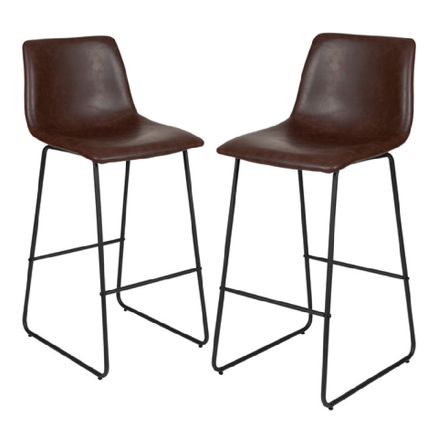 Flash Furniture 2-ET-ER18345-30-DB-GG Bar Stool 300 Lb. Weight Capacity 18"W X 22"D X 42"H