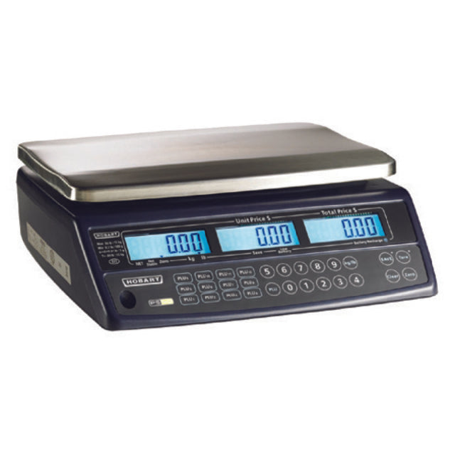 Hobart PS40-3 Price Computing Scale 30 Lb. X 0.01 Lb. Capacity Backlit LCD Displays Front & Back