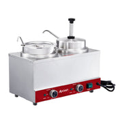 Admiral Craft NCW1P1L120 - Adcraft Topping Warmer And Dispenser, 1 Kettle With Ladle And 1 Pump Dispenser