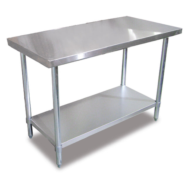 Omcan 24196 (24196) Standard Work Table 24"W X 18"D X 34"H 18/430 Stainless Steel Flat Top