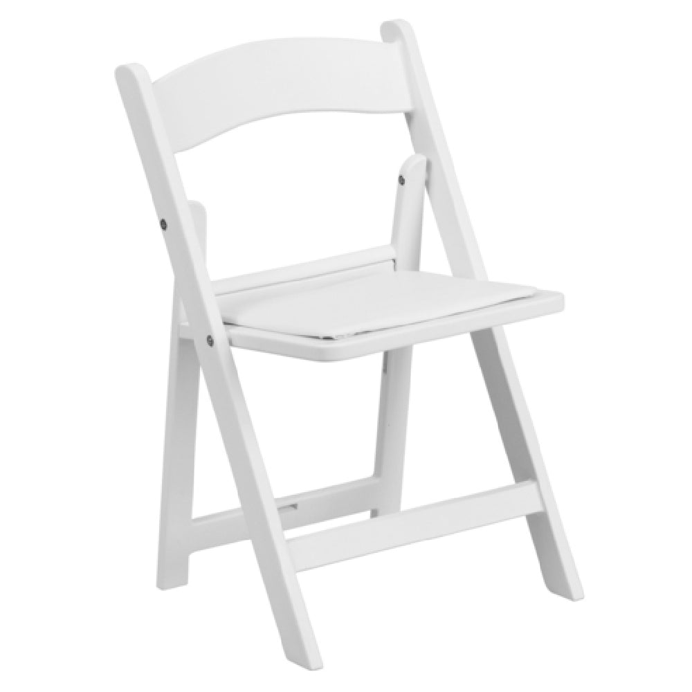 Flash Furniture LE-L-1K-GG Kid's Folding Chair 264 Lb. Weight Capacity White Padded Vinyl Upholstered Seat