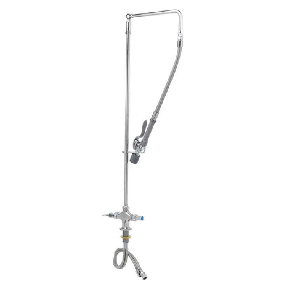 T&S Brass B-0111-C EasyInstall Pre-Rinse Unit Overhead Swivel Arm Single Hole Base