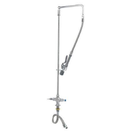 T&S Brass B-0111-C EasyInstall Pre-Rinse Unit Overhead Swivel Arm Single Hole Base