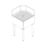 Perlick TS90TC TS Series Underbar Corner Angle Filler Inside Full Corner 90° Angle