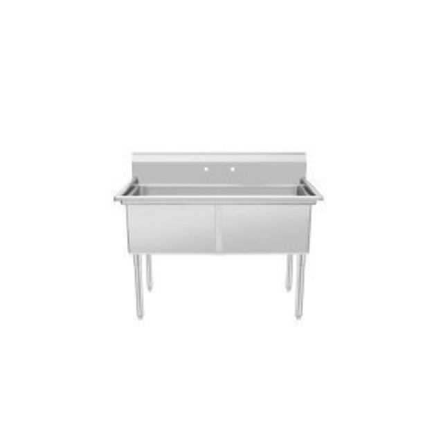 Atosa USA, Inc. SS1818D21N - Two Compartment Sink, 41"W X 23-1/2"D X 43-3/4"H, 18" X 18" X 12" Bowl Dimensions