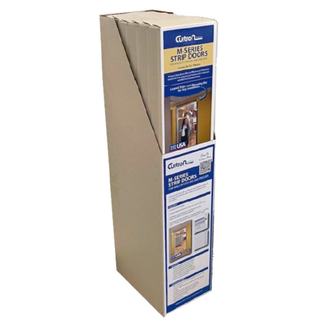 Curtron M108-PR-4080-DEALER6PACK Dealer Display Box Combo (1) Free Standing Cardboard Display With (6) M-Series Strip Door Kits For Walk-In Coolers & Freezers