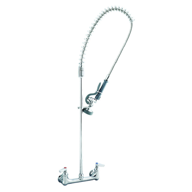 T&S Brass B-0133 EasyInstall Pre-Rinse Unit Wall Mount Mixing Faucet With 8" Adjustable Centers