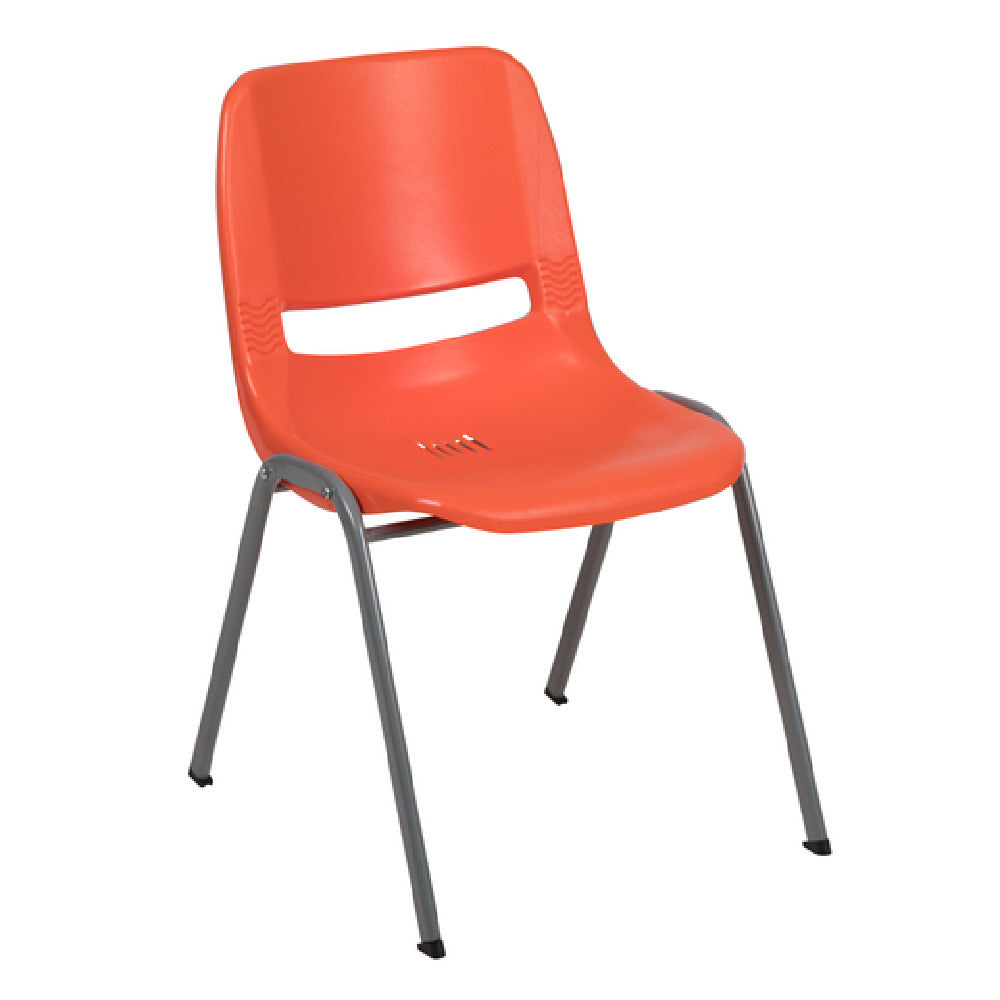 Flash Furniture RUT-EO1-OR-GG Hercules Series Ergonomic Shell Stacking Chair 880 Lb. Weight Capacity