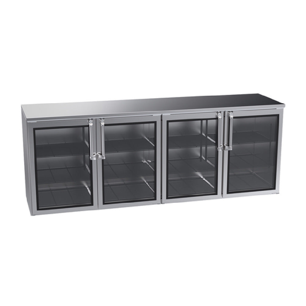 Krowne BR96 Remote Back Bar Storage Cabinet Four-section 96"W X 24"D