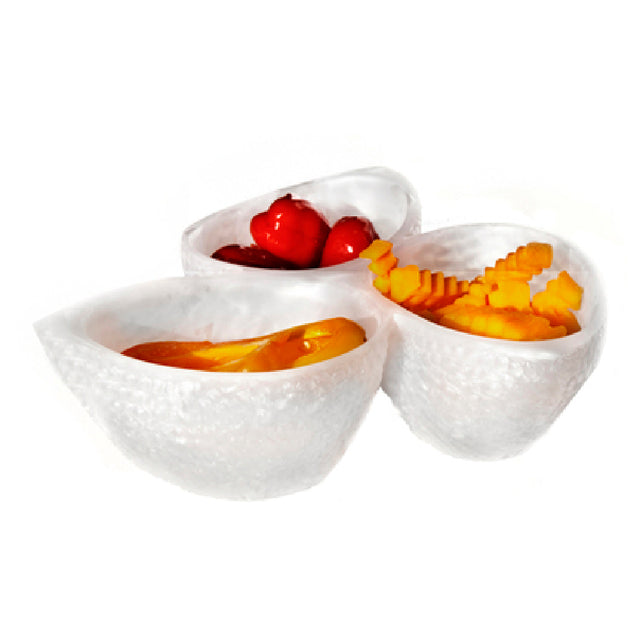 Steelite KMK2067SH Avocado Trio Bowl 3-compartment 8" Dia. X 2-1/2"H