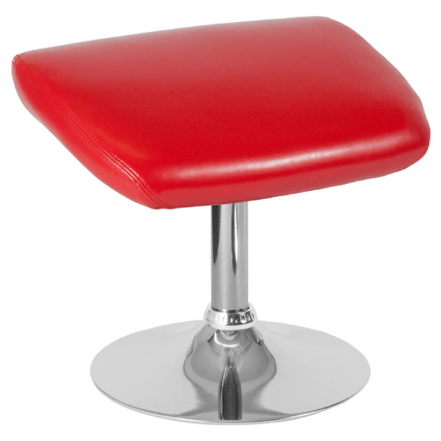 Flash Furniture CH-162430-O-RED-LEA-GG Egg Series Ottoman 19-1/2"W X 15"D X 17-1/2"H